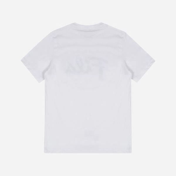 Camisetas Manga Corta Fila Hombre Blancas - Cursive Logo S/S - España 163027PVB